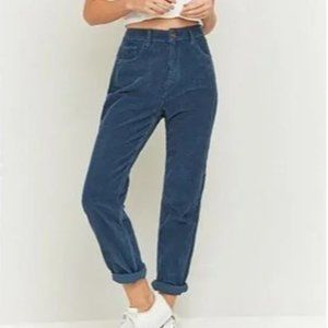 Urban Outfitters BDG Mom High Rise Navy Blue Corduroy Jeans Size 28